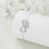 URONE Infinity Bracelet for Women 925 Sterling Silver Butterfly Infinity