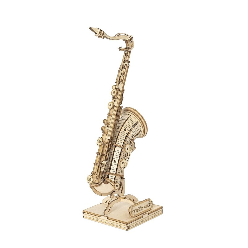 Tsukurundo ® Robotime 3D Wood Puzzle Ornament Series (Tenor Saxophone,