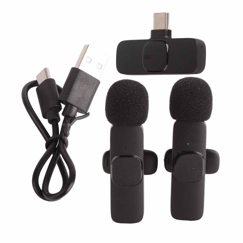 Wireless Lavalier Microphone Mini Plug and Play Live Stream Recording