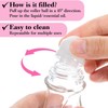 LQMBABY 50ML Round Glass Empty Roller Bottles for Essential Oils,
