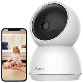 7links Network Camera: WiFi Surveillance Camera with Native 4K UHD, IR LEDs, Pan/Tilt, App (CCTV Camera, IP Network Camera, Baby)