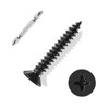ANCHOREASE M4×30mm Wood Screw 200Pcs, Black Carbon Steel Self Tapping