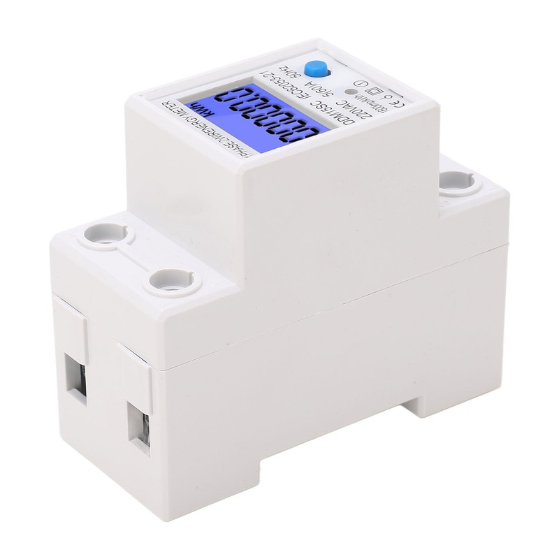 LCD Digital Energy Meter Single Phase 2P Electricity Usage Monitor