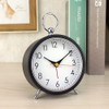 thjsvy Analog Alarm Clock with Night Light, Metal Retro Desk