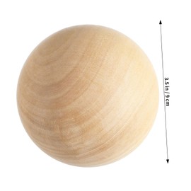 3.54-Inch Solid Wooden Ball for DIY Crafts, Unfinished Round Wood Sphere for Painting, Home Decor, Wedding Centerpieces, Kids Toys