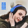 HBYCDSTF Led Bluetooth Headphones, Foldable Wireless Bluetooth Headphones, Wired HiFi