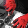Polyco Matrix® Fingerless (3 finger open) Black & Red PU
