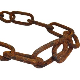 vitaliano Rusty Steel Chain Link Chain Sold by the Metre, 1 Metre, 5 mm Thick, Iron Chain in Antique, Retro, Vintage Style, as Rain Drain Chain, Ring Chain, Lamp Chain, Decoration, Metal Rust Decoration for Garden