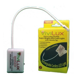 ViviLux Extra Long Flexible Super Bright Rechargeable LED Craft Light with Handi-Clip