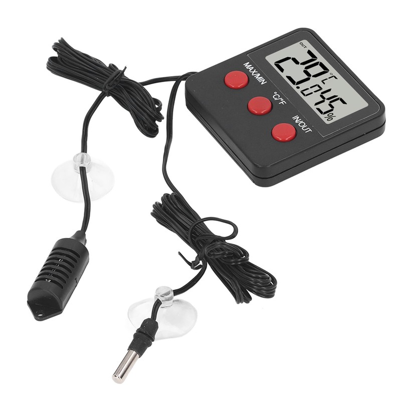 Mini Temperature and Humidity Meter with 2 Probes Digital Hygrometer