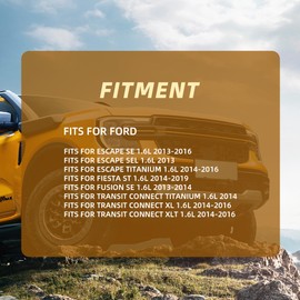 1.6L Cylinder Head Gasket Set with Head Bolt Kit Timing Belt kit Water Pump for Ford Escape Titanium Fiesta Fusion Transit Connect Titanium XL XLT 2013-2019 1.6L ES72797 HS55062 BM5Z6505B BM5Z6507B