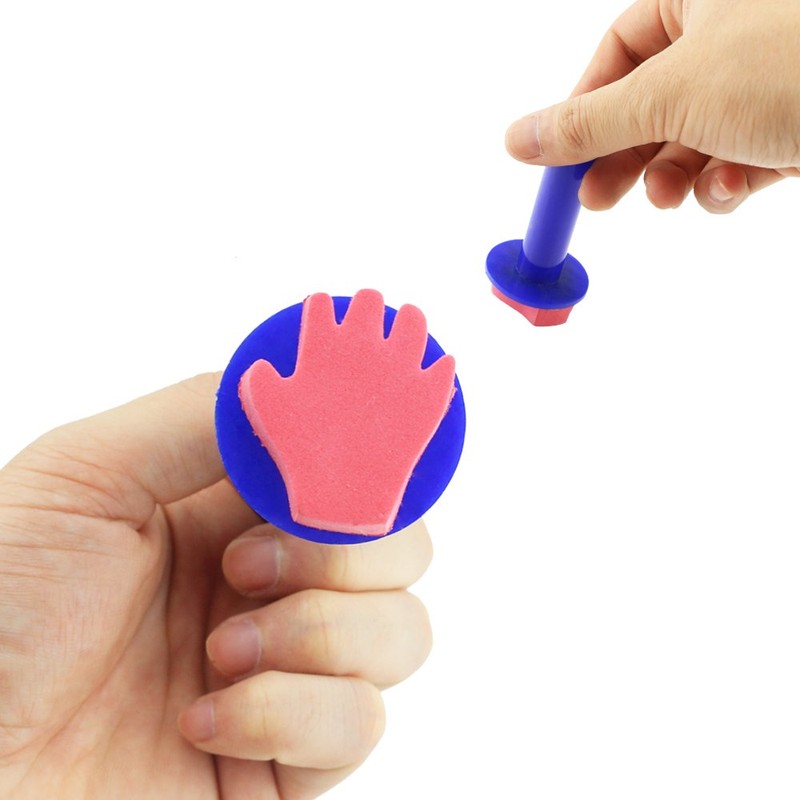 Kuqqi 12pcs Assorted EVA Sponge Painting Stamper Foam Sponge Brush