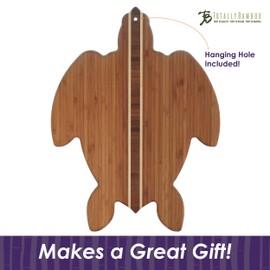 Totally Bamboo Sea Turtle Cutting Board, 14-7/8" x 11"