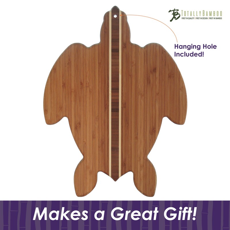 Totally Bamboo Sea Turtle Cutting Board, 14-7/8" x 11"