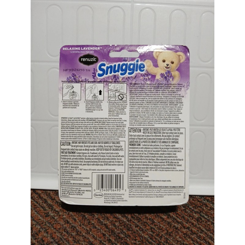 Renuzit Snuggle Scented Oil Plugin Refills RELAXING LAVENDER 2pk GLADE