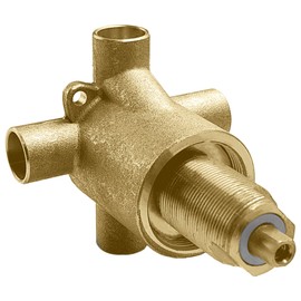 3360 Commercial 3 Way Diverter Shower Valve Compatible with Moen M-Pact Common Valve System, 1/2" CC Brass Construction for Shower/Tub Diverter