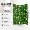 St. Patrick's Day Throw Blanket - Green Leaves & Rainbow