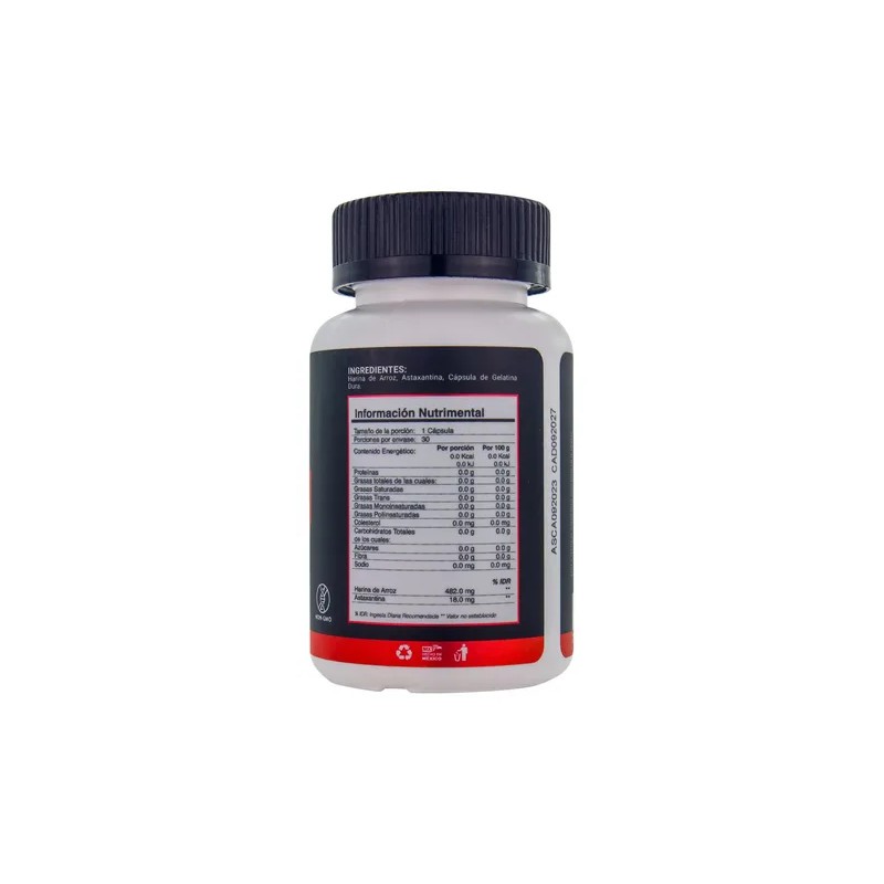 Astaxantina 18mg Salud Suplemento A4h 30 Cápsulas 1 Mes