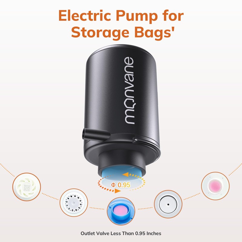 Electric Air Pump for Vacuum Bag - MONVANE Portable Vacuum