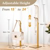 Josmimic 3-Pack Adjustable Tabletop Purse & Banner Display Stands, Gold