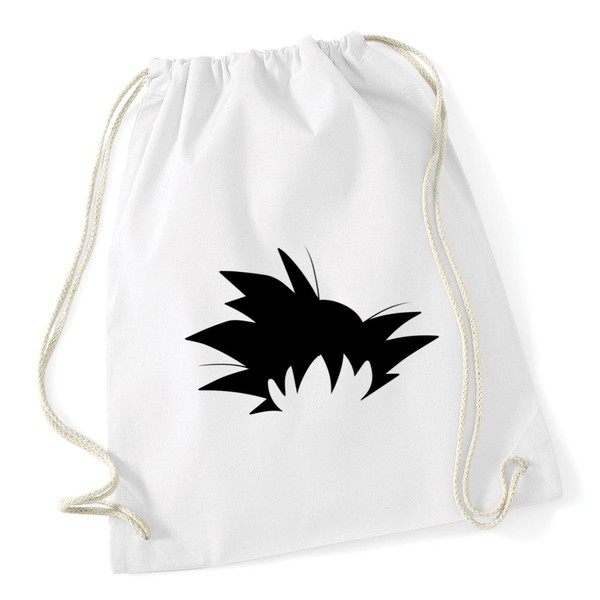 Hippowarehouse Goku silhouette Drawstring Cotton School Gym Bag 37cm x