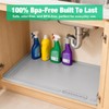 Aisslro Under Sink Mat 22" X 19", Waterproof Silicone Under