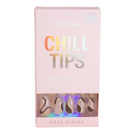 Chillhouse Chill Tips Signatures Press On Nails Kit, Gone Riding - 24 Nail Shapes & Sizes, Dual-Sided Buffer & File, Cuticle Stick & Glue - Long-Lasting Nail Art Manicures