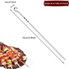 20 Pieces Kebab Skewers, Metal Skewers for Barbecue, Flat Skewers,