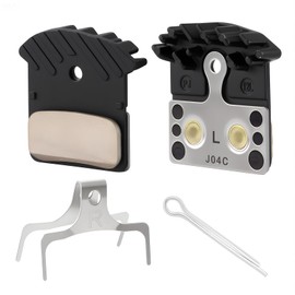 J04C Metal Disc Brake Pad with Cooling Fins Alloy and Stainless Back with Cooling Fins Metal Sintered Compatible With M9000 M987 M985 M8000 M785 M675 M666 M615 S700 Bike Parts (J04C 1 Pair) Black