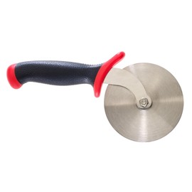 Mercer Culinary Millennia Pizza Cutter with Red Handle, 4 Inch Wheel, Stainless Steel