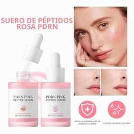 Pink Glow Serum con ADN y péptidos de salmón Suero facial iluminador de piel coreano para mujeres, tratamiento hidratante y humectante, mejora el tono