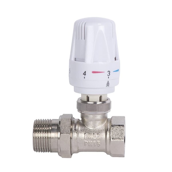 Temperature Control Valves G1/2" Thermostatic Valve Automatic Standard Radiator Lockshield