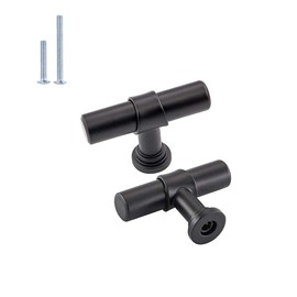 goldenwarm 10 Pack Black Drawer Knobs Black Knobs - LST18BK Single Hole Black Cupboard Handles Black Door Knobs Modern Matte Cabinet Knobs Black Cupboard Knobs
