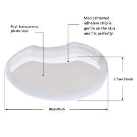 YTBYT 50 Pcs Disposable Shower Face Shields Visors Plastic Eye Protector Transparent Face Shield for Permanent Makeup Cataract Surgery Eyebrow Microblading Eyelash Extensions Salon Supplies