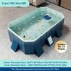 YEYGRIEM Foldable Swimming Pool, Rectangular Above Ground Swimming Pool for