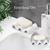 Luxspire Soap Dish for Bar Soap, Marble Shower Soap Dish,