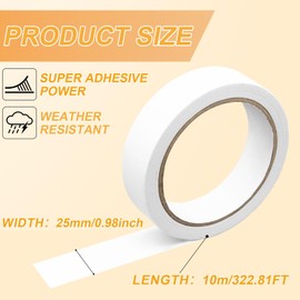 BDFDSJ White Gaffers Tape 1 inch * 32.81 FT Strong Adhesion Gaff Tape,Matte Non-Reflective Heavy Duty Residue-Free Tape for Cable,Labeling,Stage,Carpet