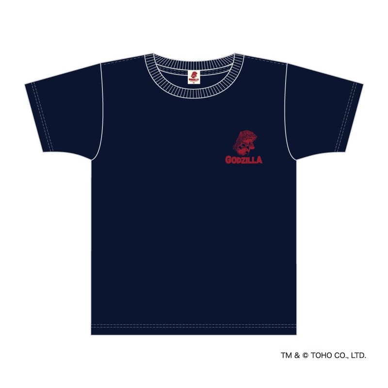 Godzilla T-Shirt Thirty-six Views of Mt. Fuji Hokusai Navy Blue
