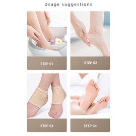 Zehenlose Socken, Gelgefütterte Spa-Socken, Rissige Fersenreparatursocken, Frauen Trocken Rissige Fersenfüße Reparatur, Fußpflege, Gel-Fersenärmel