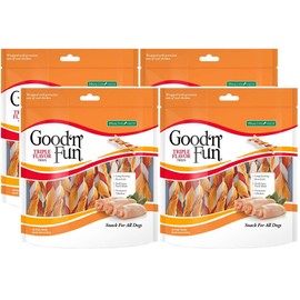 Healthy Hide Good'n'Fun 4 Pack of Triple Flavored Rawhide Twists Chews for Dogs, 35 Twists Per Pack