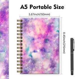Bansutay Spiral Journal Notebook,Strong TwinWire Binding with Premium Paper for Girl Women,Cool Funny 60 Sheets A5 College Ruled NotebookJournal,Perfect for Gifts Nurse Teacher Women(Colorful)