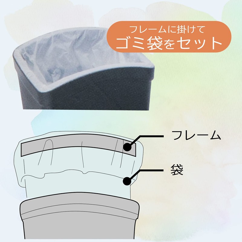 カーメイト 車用 ゴミ箱 S フレーム/おもり付き ブラック CZ263