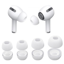 Vsagier Vsagier 4 Pairs Replacement Ear Tips for AirPods Pro and AirPods Pro 2 with Noise Reduction Hole, Non-Slip Soft Silicone Ear Tips for AirPods Pro and Fit in The Charging Case(XS/S/M/L)