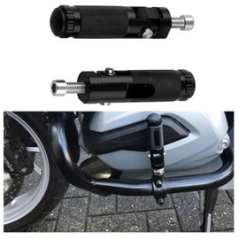 1 Pair of Motorcycle Foot Pegs, Aluminium Pedals for Motorcycle, Electric Car, 8 mm Universal, 8 mm Screws Install CNC Aluminium Footrests Pedals Support, Compatible with 8 mm Lock