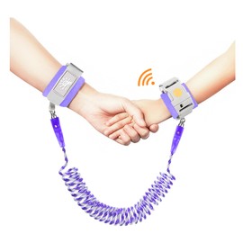 WSZCML Anti Lost Wrist Link,Toddler Harness Walking Leash with Induction Lock,Reflective Child Wrist Leashes for Baby,6.56ft Kids Leash for Supermarket Mall Airport Amusement Park Zoo Travel（Purple）