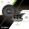 TIMPANO AUDIO (2) 6.5" MIDRANGE TIMPANO 600WATTS TPT-MD6-8 CAR PRO