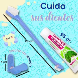 J.H. Company Set 4 Pcs Pasta Dental + Cepillo + Dedal Perro Mascota 16940