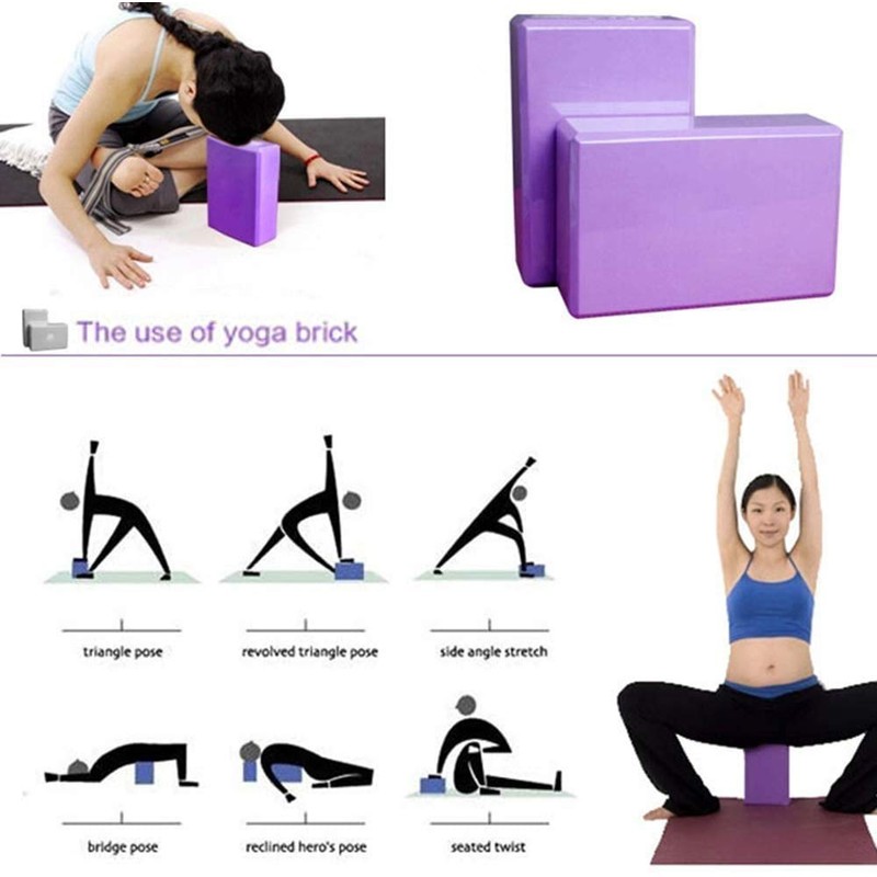 DoBetters Pilates Yoga Block Foaming Foam Brick Exercise Fitness (Rose