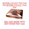 3.5" x 3.5" Solid Copper Pyramid Post Cap for True/Actual