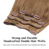 HOTBANANA Human Hair Clip in Hair Extensions, Bronde 120g Clip